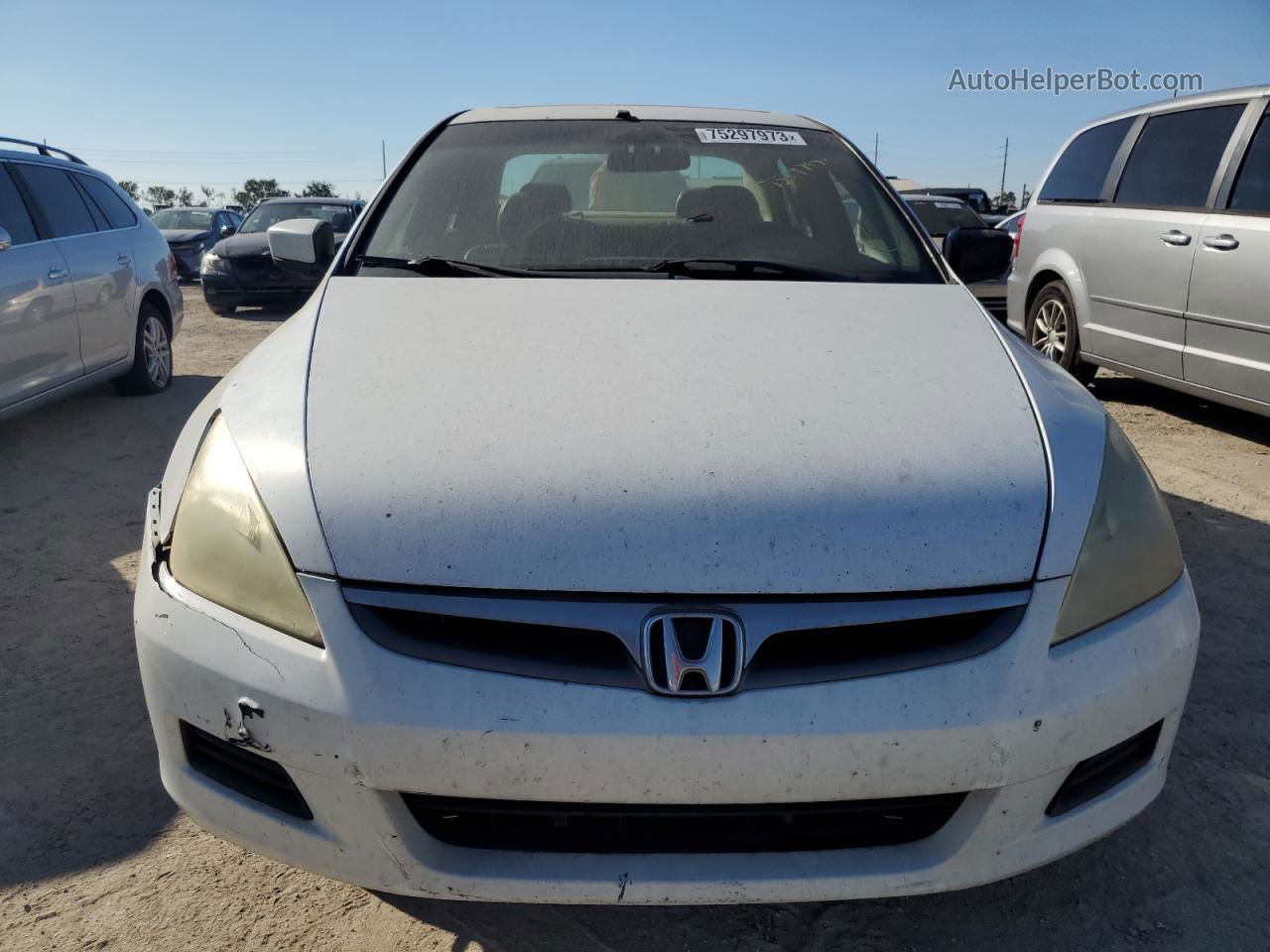 2007 Honda Accord Ex White vin: 1HGCM56847A062325