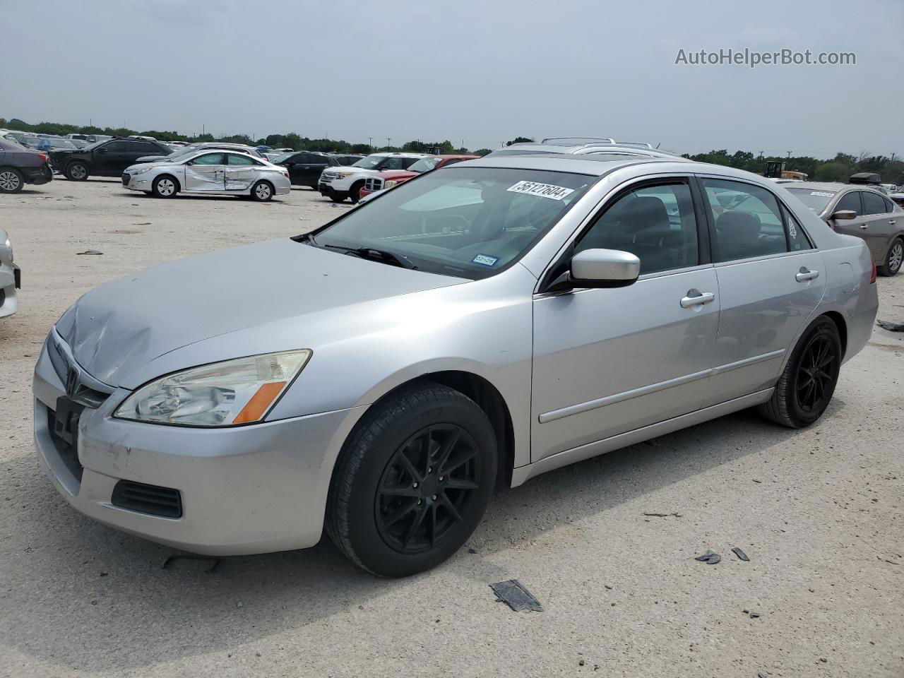 2007 Honda Accord Ex Серебряный vin: 1HGCM56847A224437