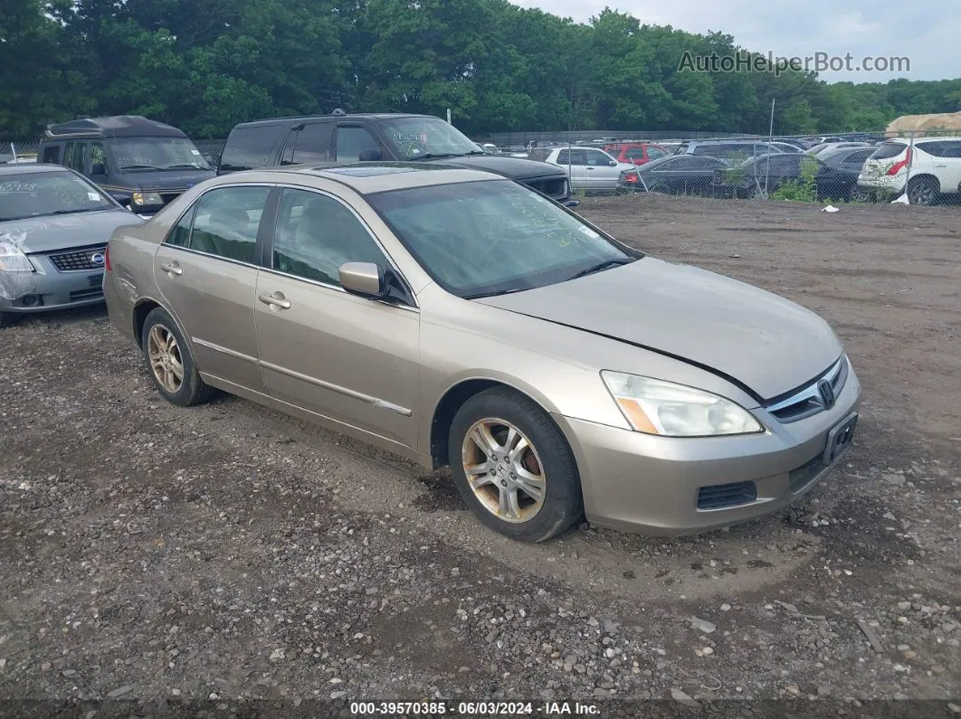 2007 Honda Accord 2.4 Ex Желто-коричневый vin: 1HGCM56857A020889