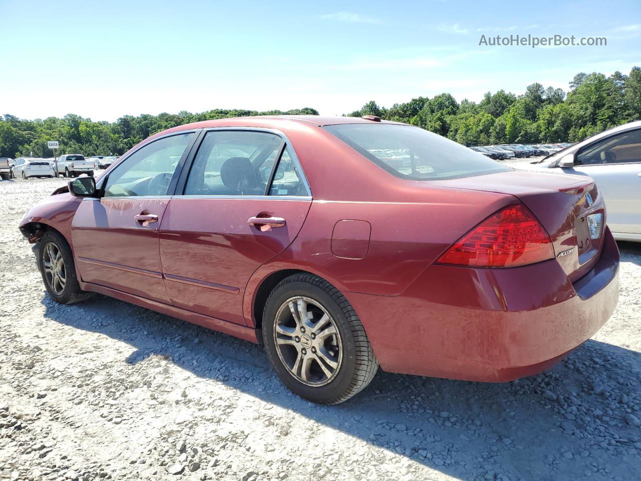 2007 Honda Accord Ex Red vin: 1HGCM56867A010405