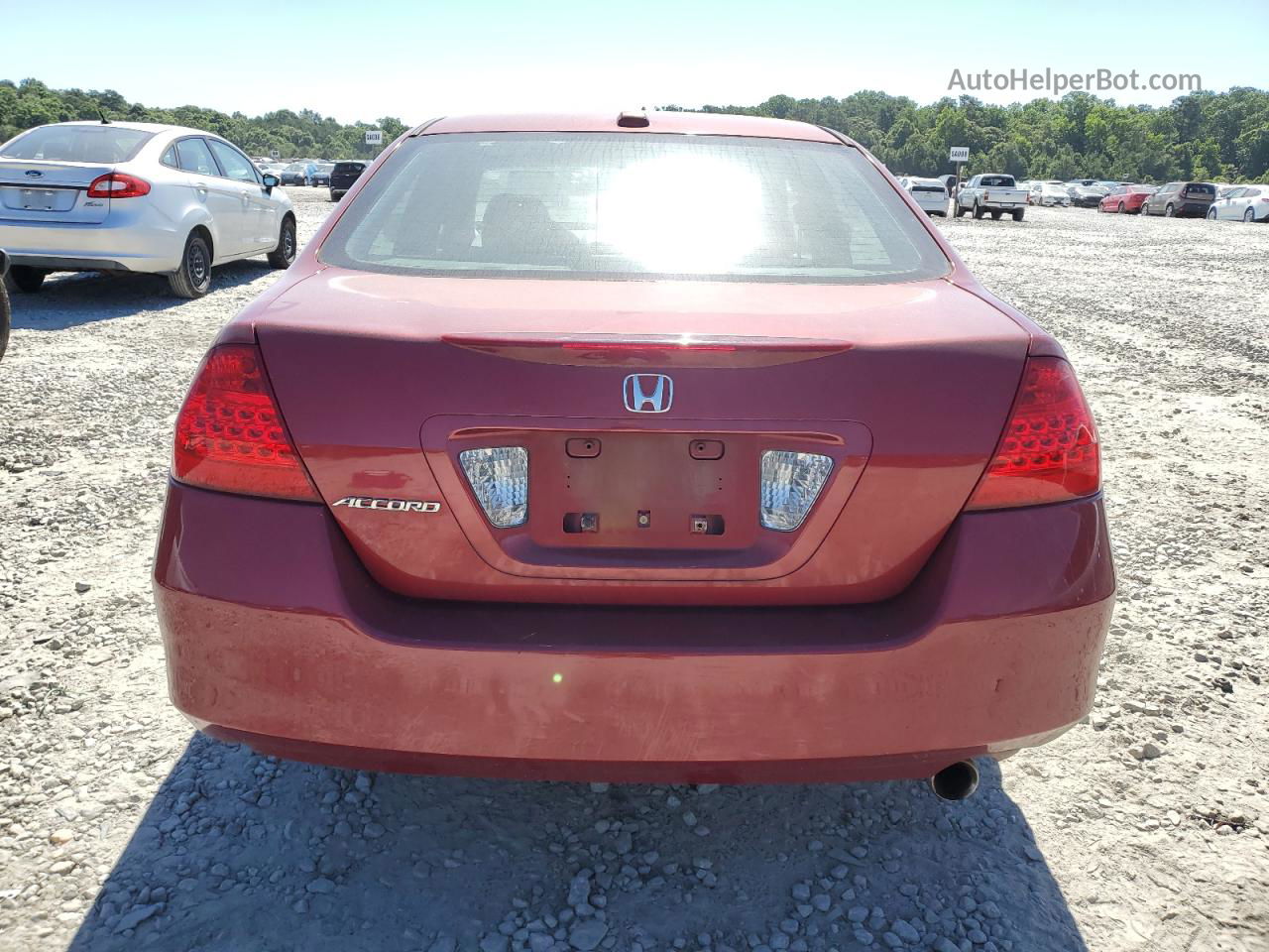 2007 Honda Accord Ex Red vin: 1HGCM56867A010405