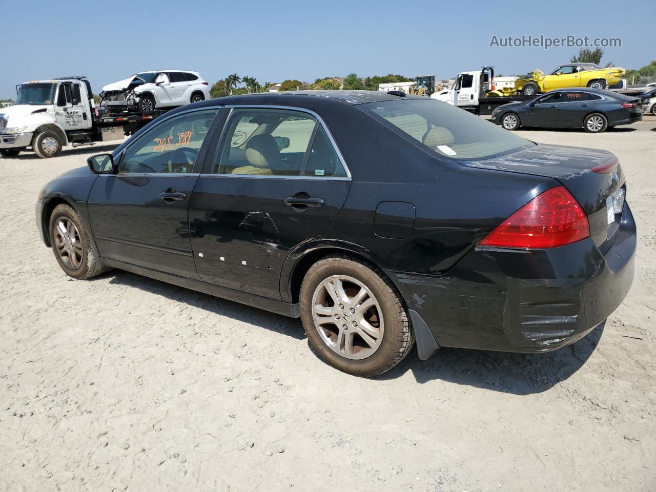 2007 Honda Accord Ex Black vin: 1HGCM56867A016303