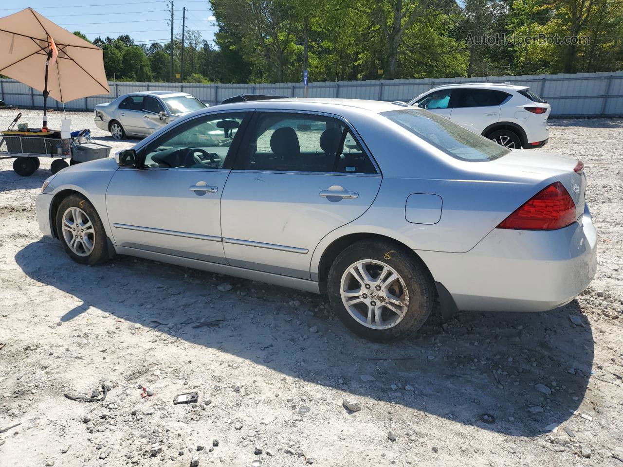 2007 Honda Accord Ex Silver vin: 1HGCM56867A029309