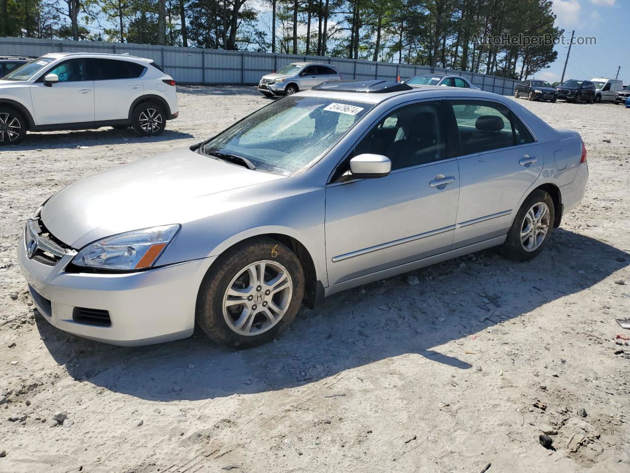 2007 Honda Accord Ex Silver vin: 1HGCM56867A029309