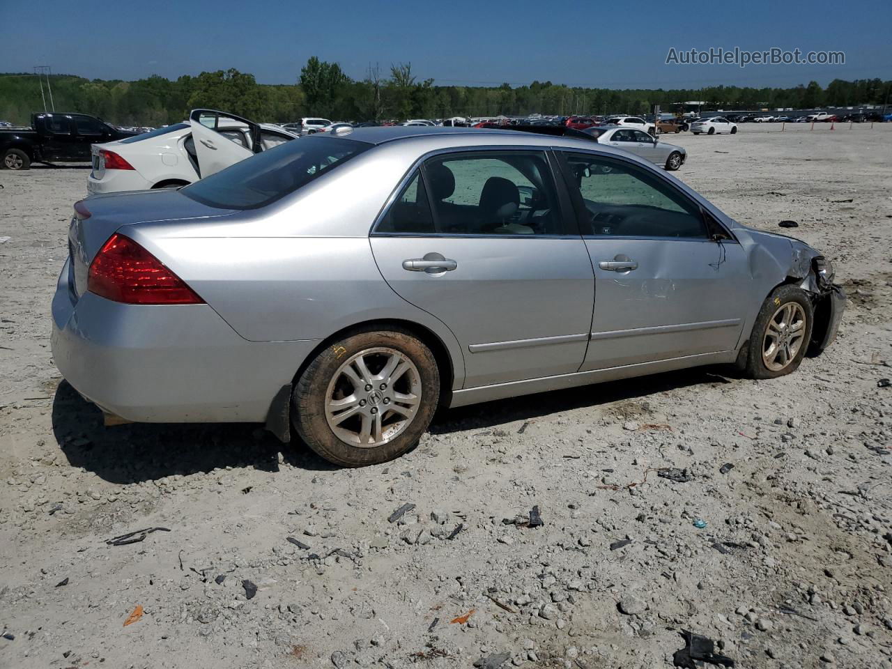 2007 Honda Accord Ex Silver vin: 1HGCM56867A029309