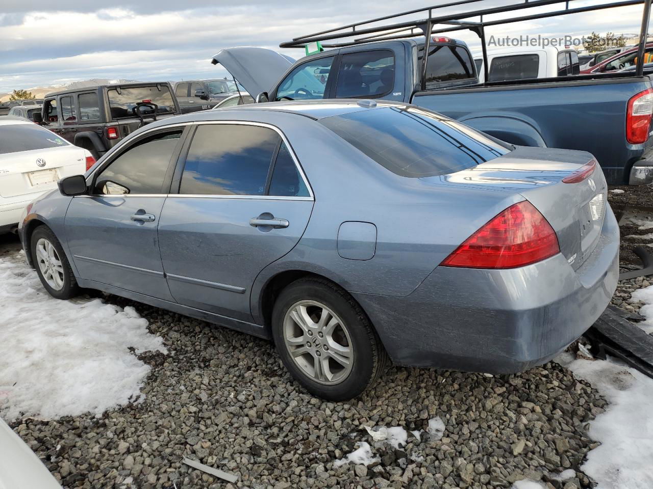 2007 Honda Accord Ex Blue vin: 1HGCM56867A060379