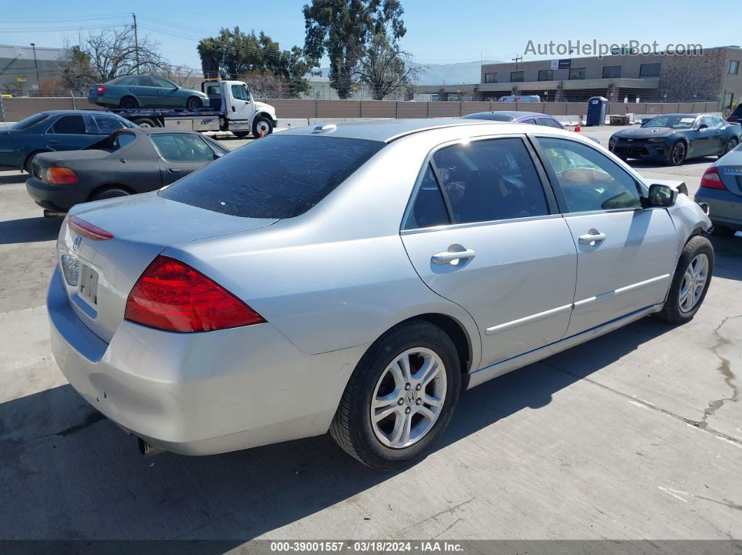 2007 Honda Accord 2.4 Ex Gray vin: 1HGCM56867A061225