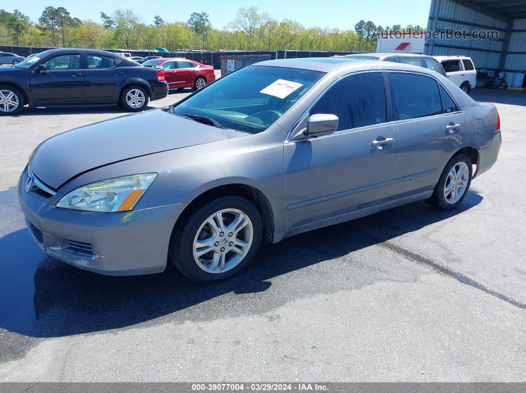 2007 Honda Accord 2.4 Ex Gray vin: 1HGCM56867A062570