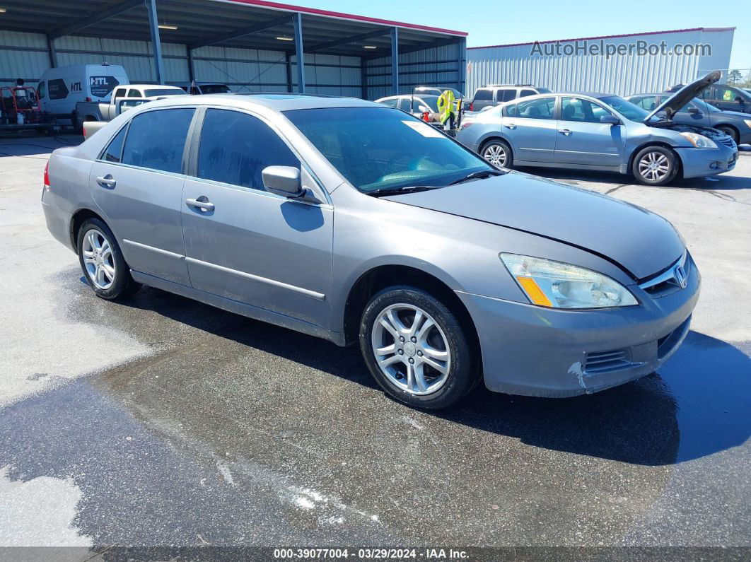 2007 Honda Accord 2.4 Ex Gray vin: 1HGCM56867A062570