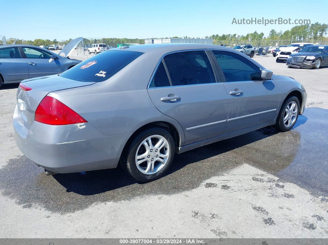 2007 Honda Accord 2.4 Ex Gray vin: 1HGCM56867A062570