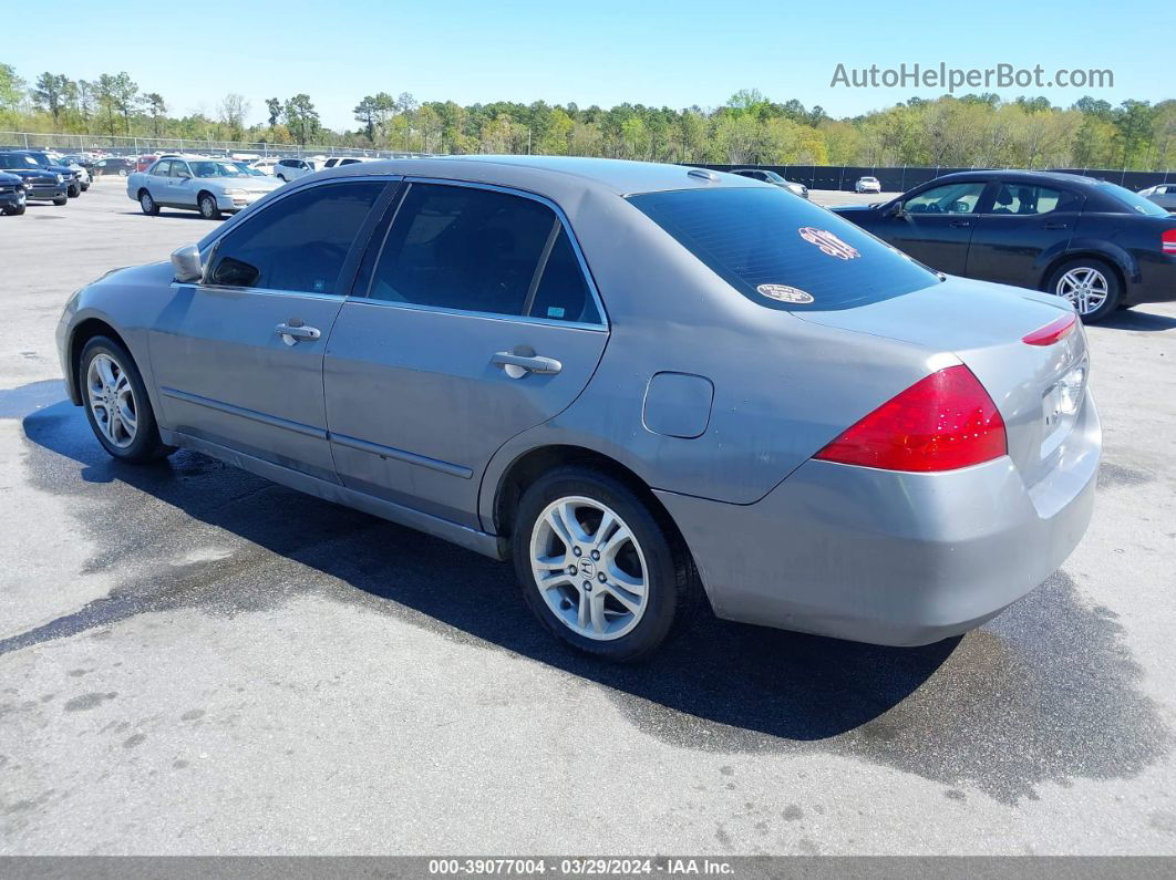 2007 Honda Accord 2.4 Ex Gray vin: 1HGCM56867A062570