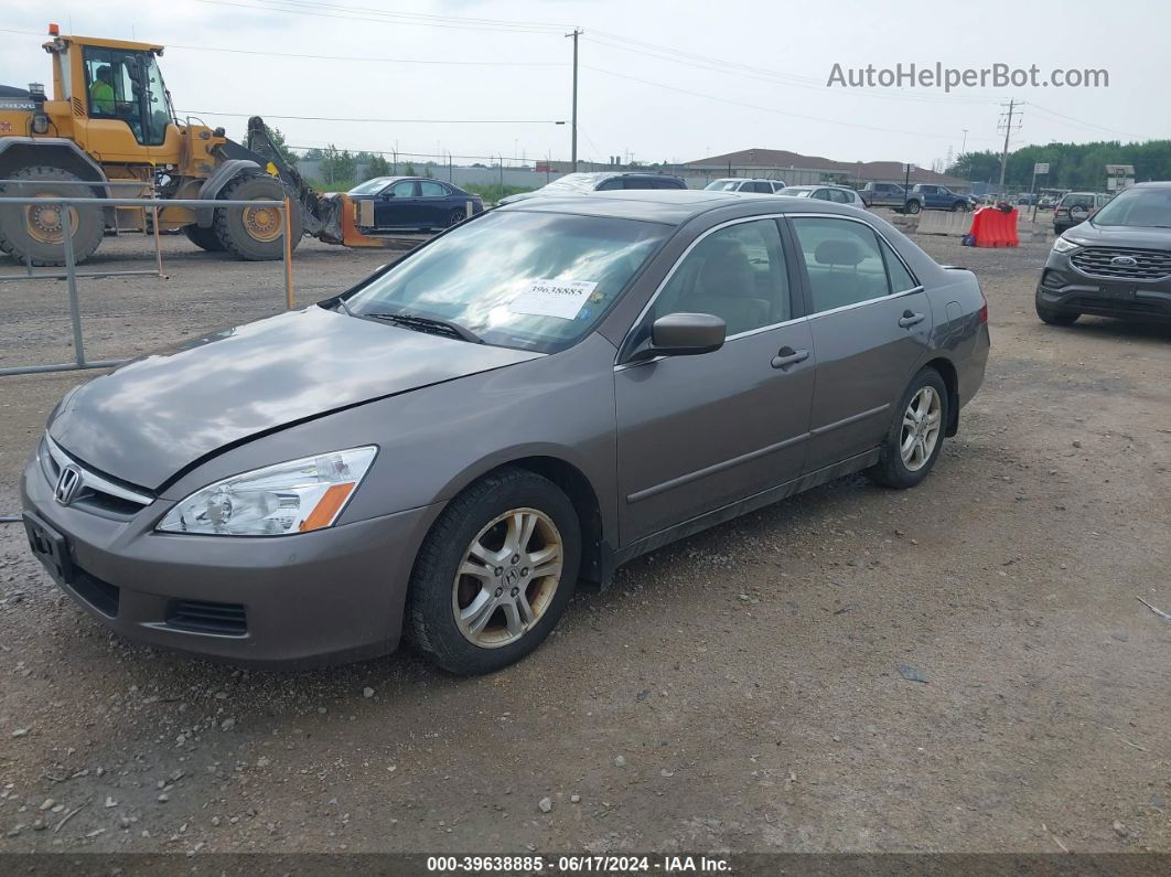 2007 Honda Accord 2.4 Ex Gray vin: 1HGCM56867A071558