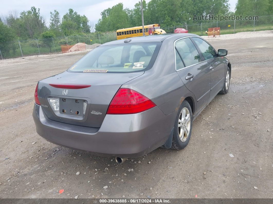 2007 Honda Accord 2.4 Ex Gray vin: 1HGCM56867A071558