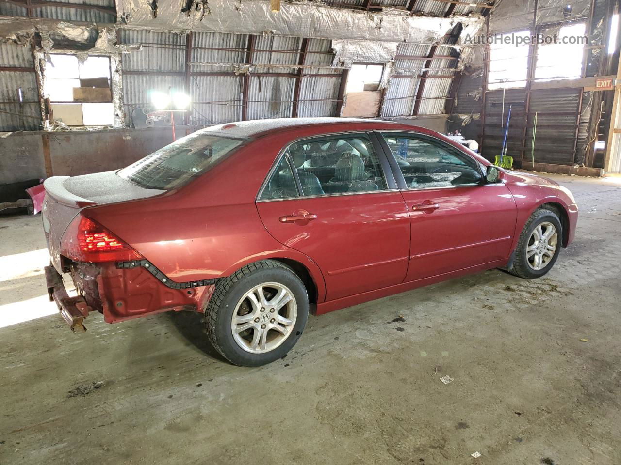 2007 Honda Accord Ex Red vin: 1HGCM56867A089364