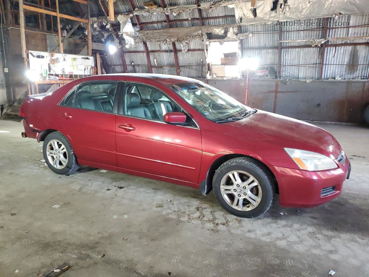 2007 Honda Accord Ex Red vin: 1HGCM56867A089364