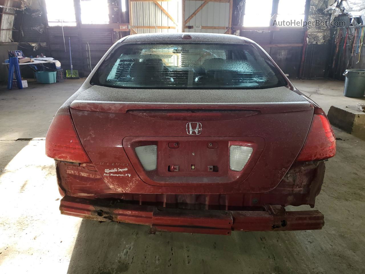 2007 Honda Accord Ex Red vin: 1HGCM56867A089364