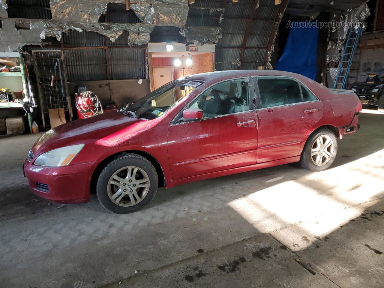 2007 Honda Accord Ex Red vin: 1HGCM56867A089364