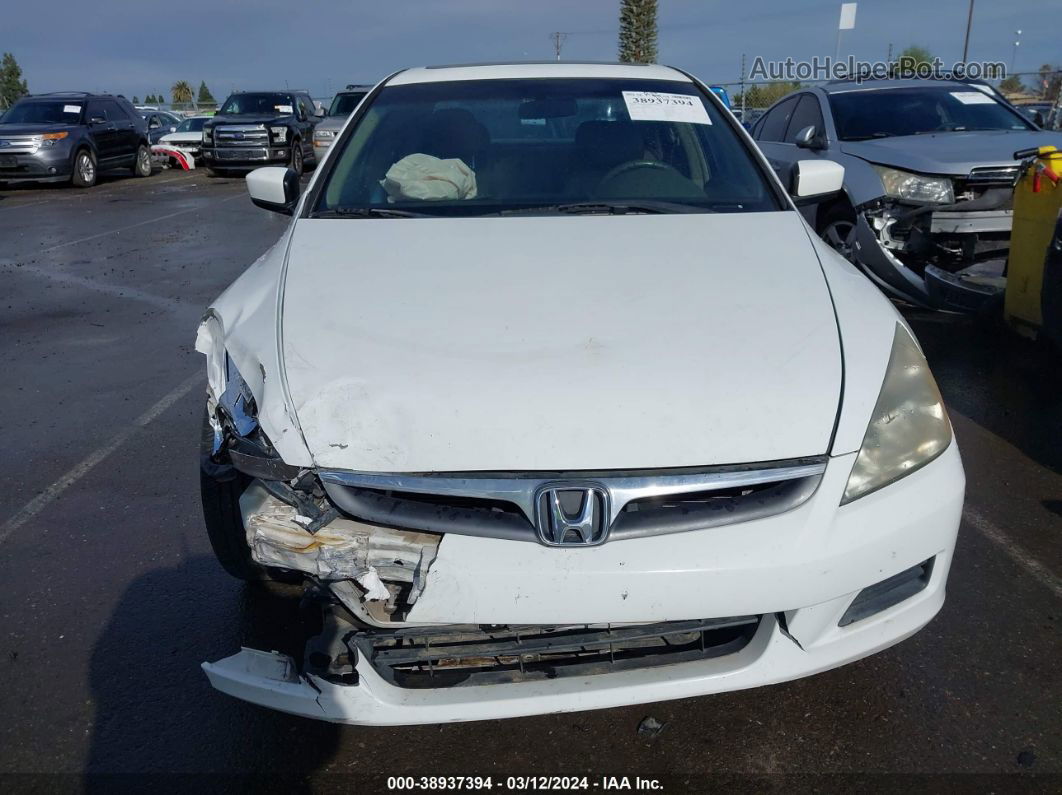 2007 Honda Accord 2.4 Ex White vin: 1HGCM56867A100203