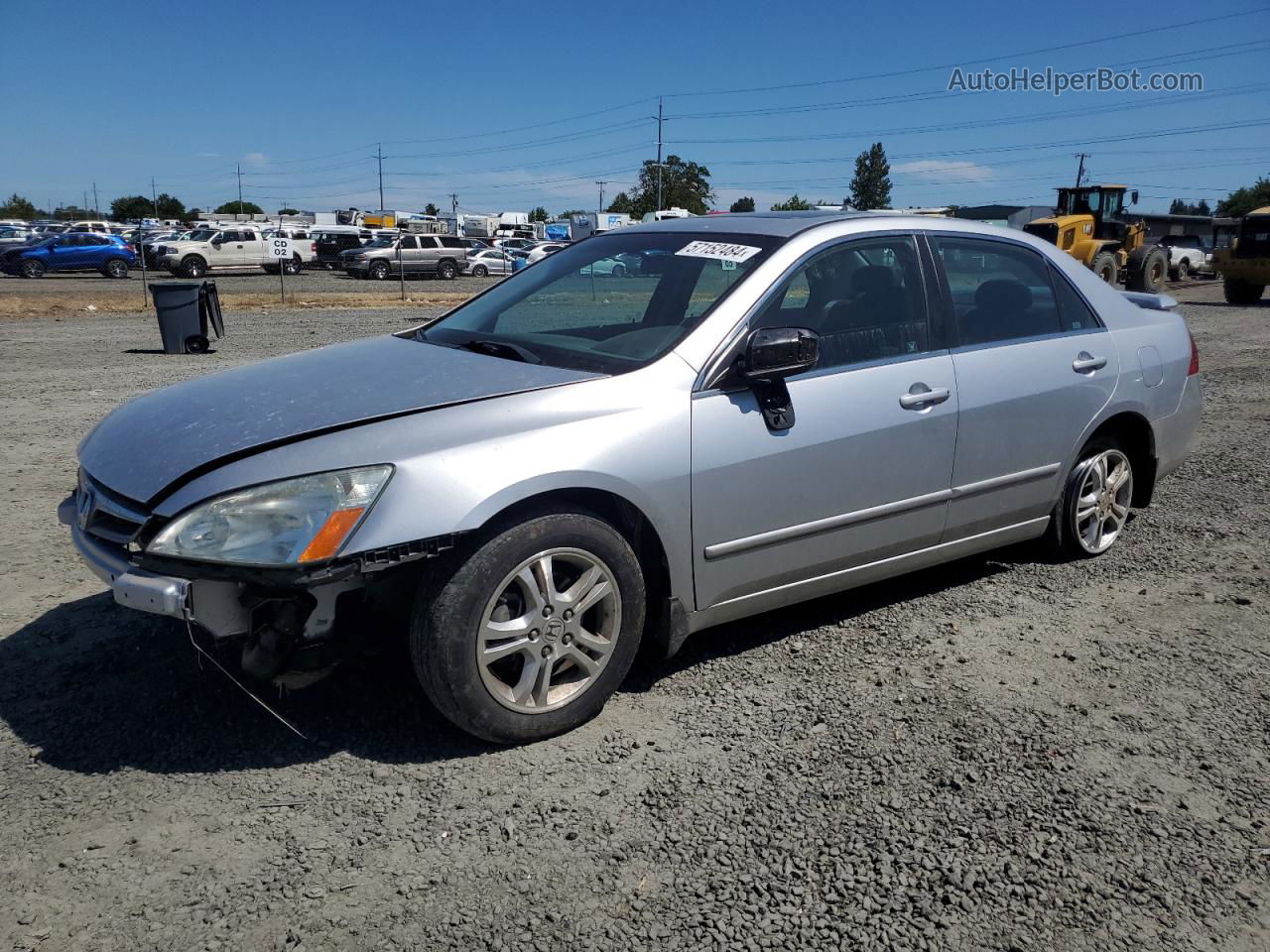 2007 Honda Accord Ex Silver vin: 1HGCM56867A121939