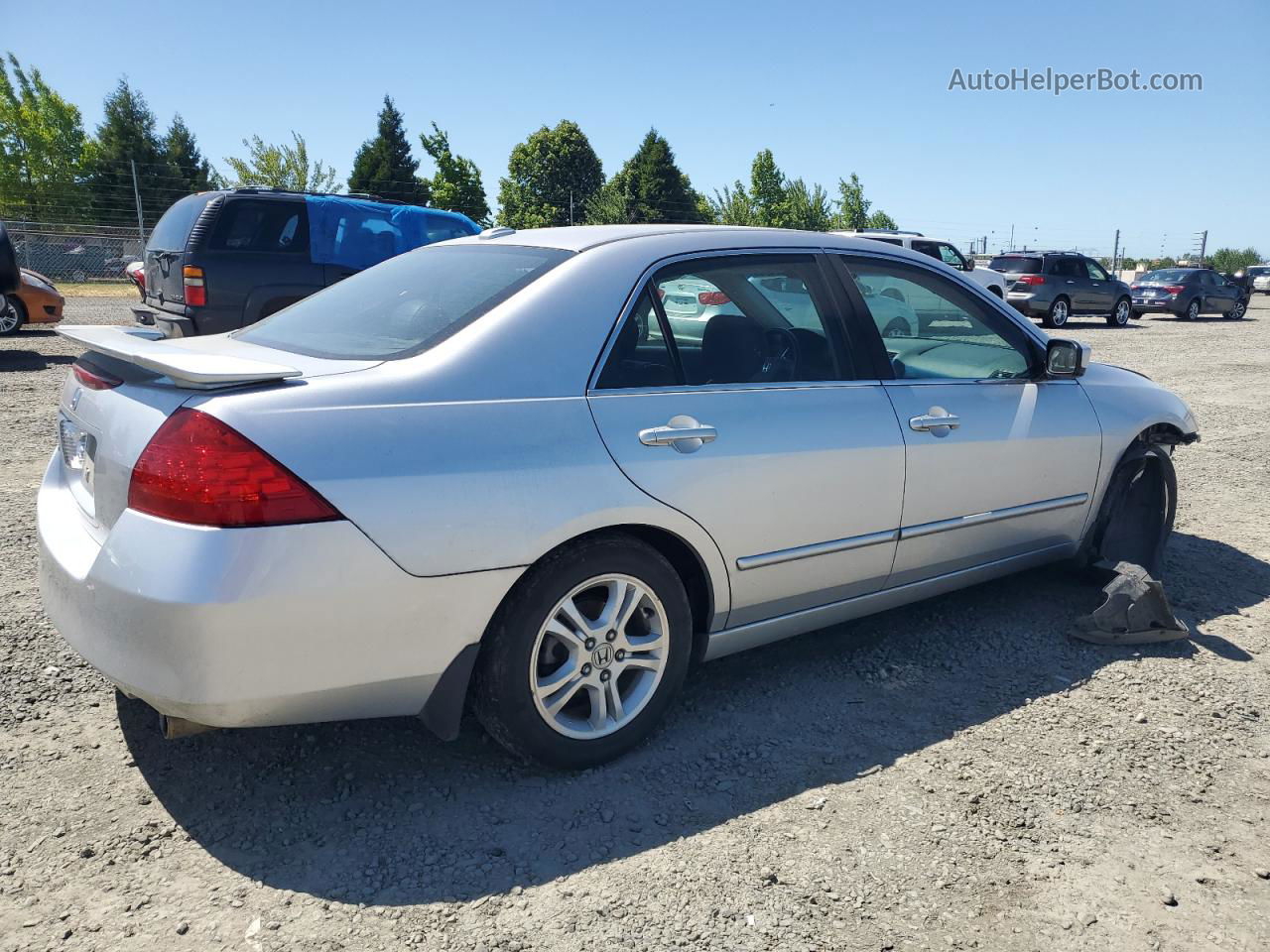 2007 Honda Accord Ex Silver vin: 1HGCM56867A121939