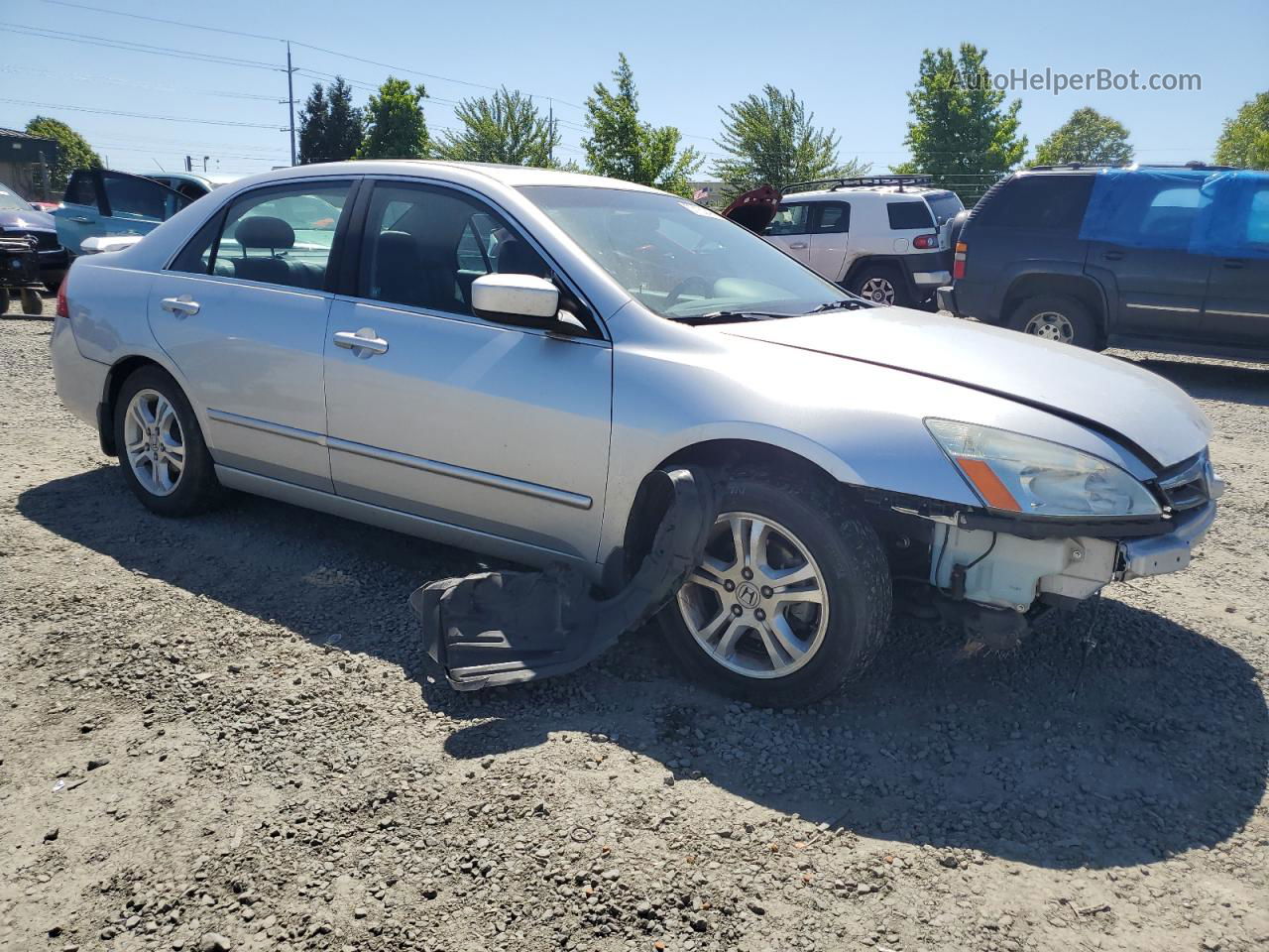 2007 Honda Accord Ex Silver vin: 1HGCM56867A121939