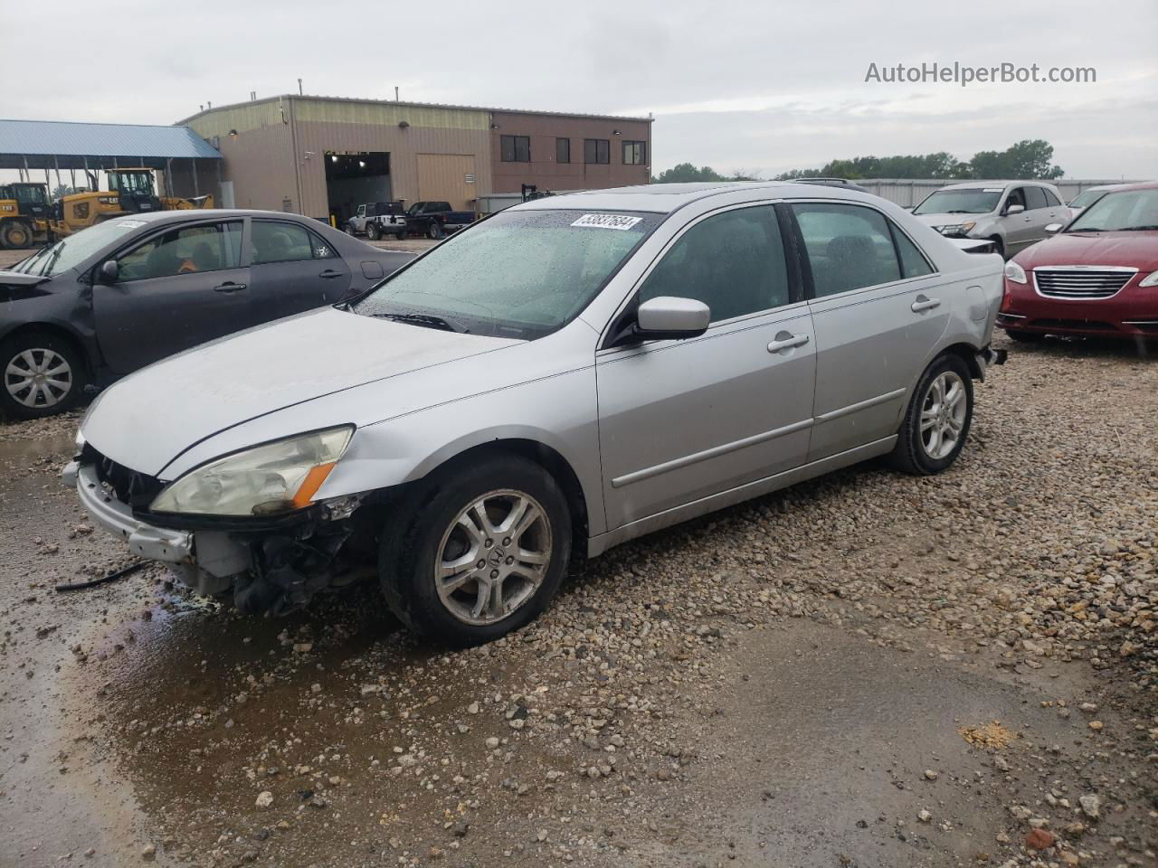 2007 Honda Accord Ex Серебряный vin: 1HGCM56867A224472