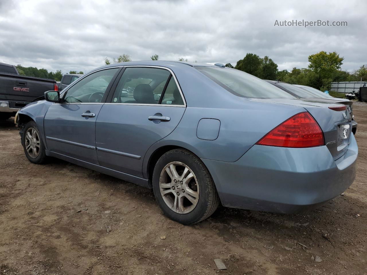 2007 Honda Accord Ex Blue vin: 1HGCM56877A007609