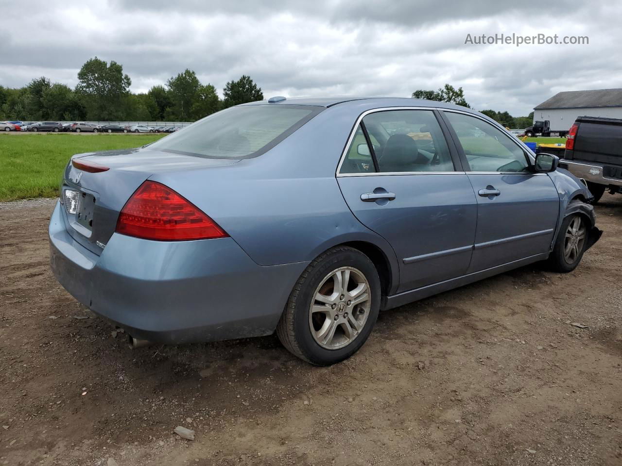 2007 Honda Accord Ex Blue vin: 1HGCM56877A007609