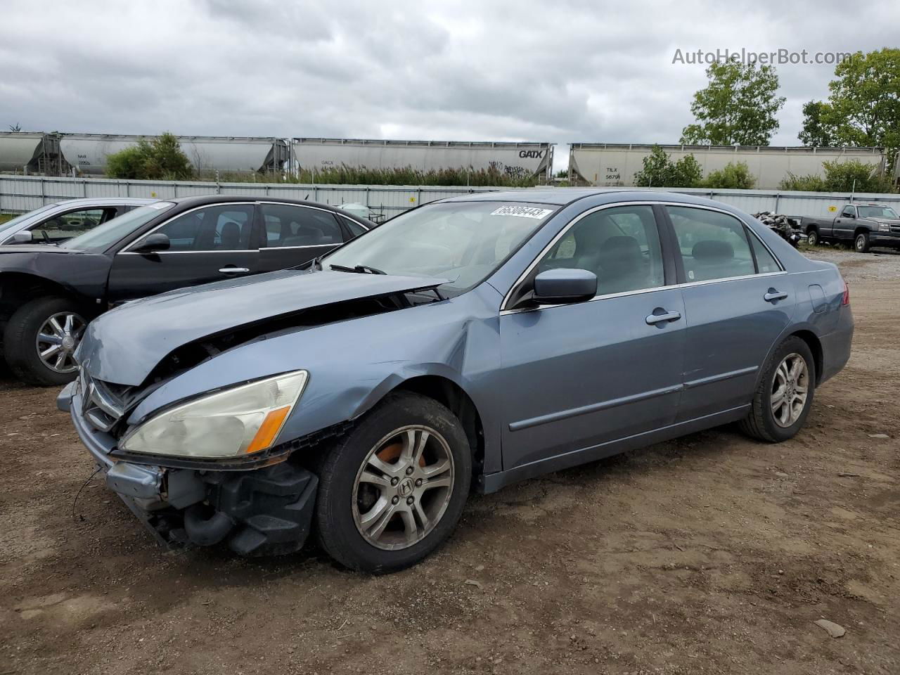 2007 Honda Accord Ex Blue vin: 1HGCM56877A007609