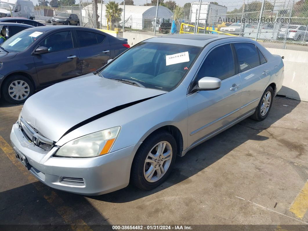 2007 Honda Accord 2.4 Ex Silver vin: 1HGCM56877A177548