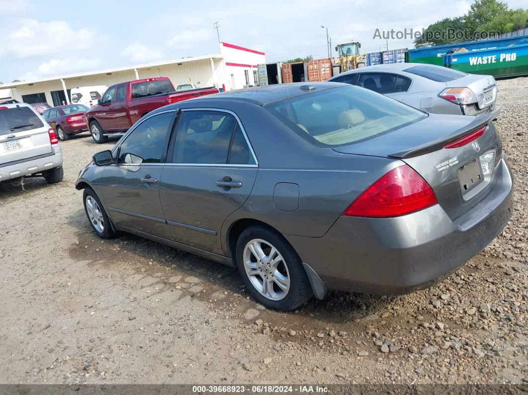 2007 Honda Accord 2.4 Ex Gray vin: 1HGCM56887A007778