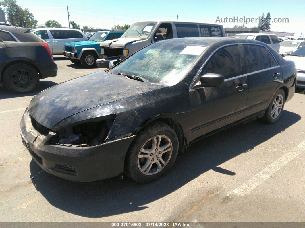 2007 Honda Accord 2.4 Ex Черный vin: 1HGCM56887A096882