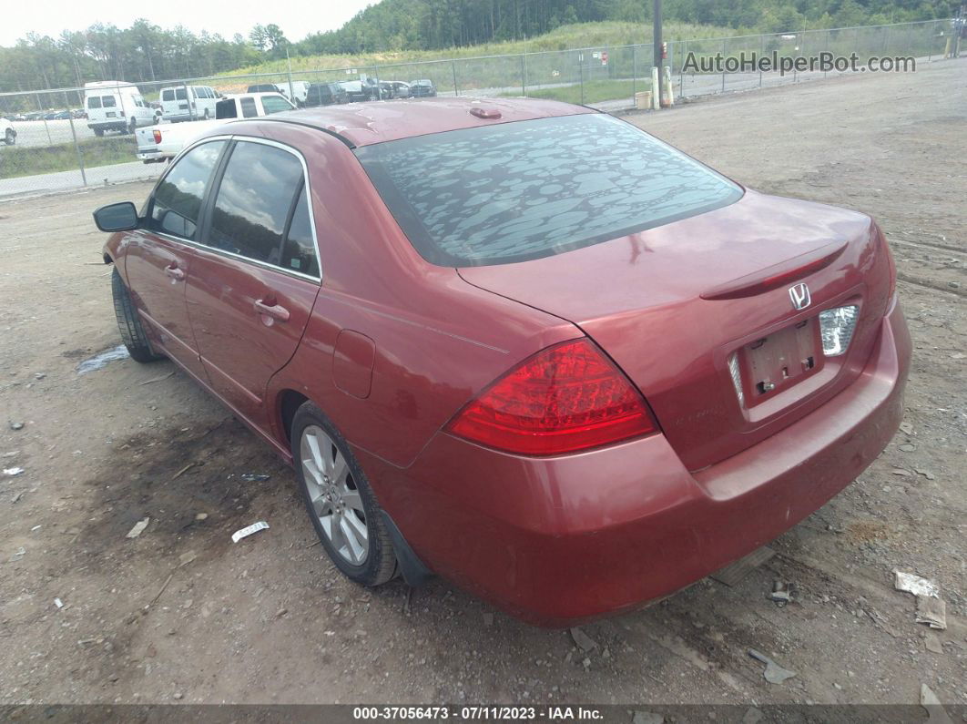 2007 Honda Accord Sdn Ex-l Red vin: 1HGCM56887A125751