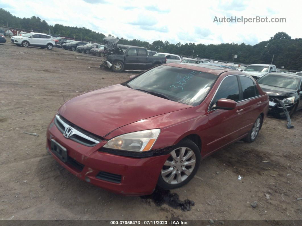 2007 Honda Accord Sdn Ex-l Red vin: 1HGCM56887A125751