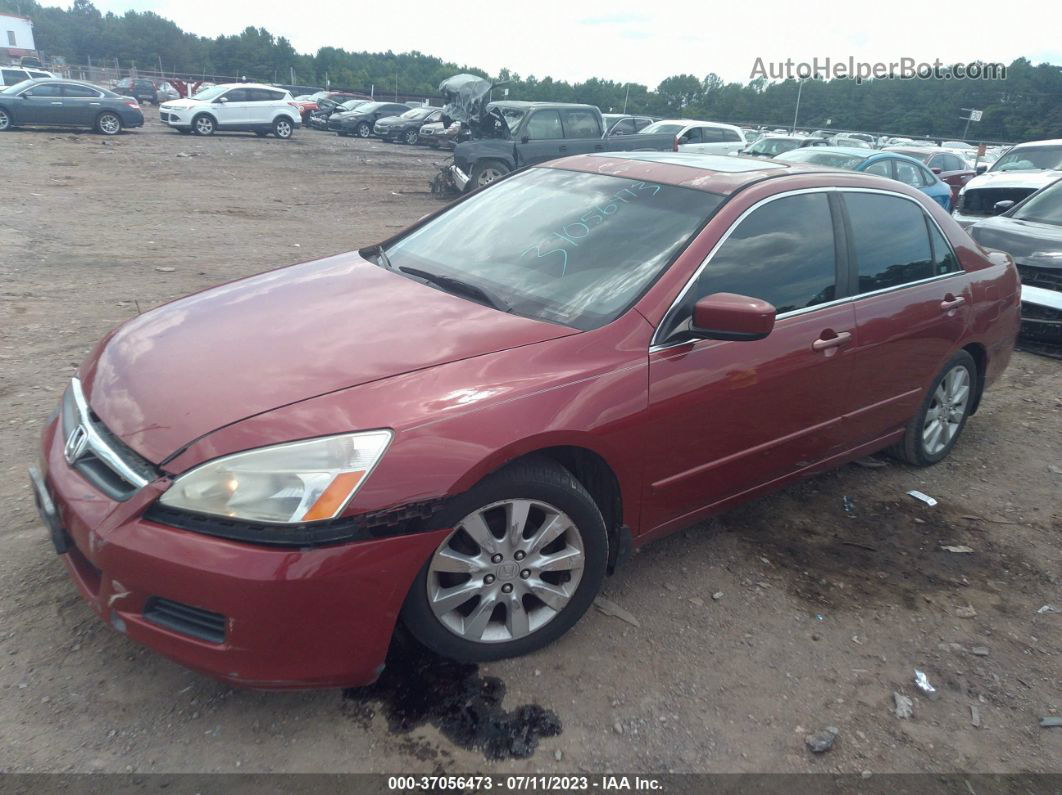 2007 Honda Accord Sdn Ex-l Red vin: 1HGCM56887A125751