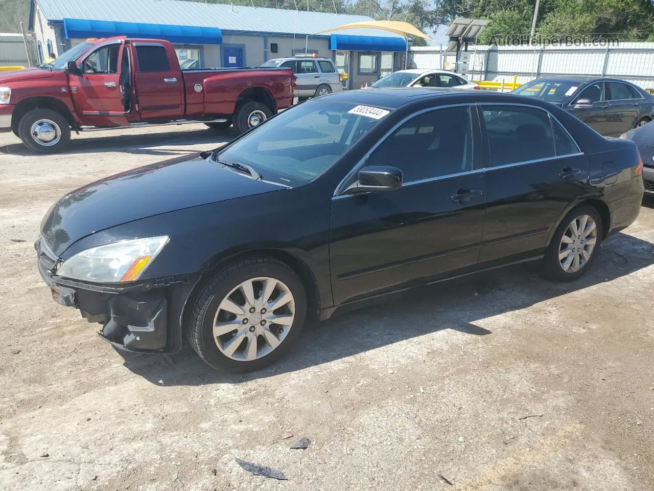 2007 Honda Accord Ex Black vin: 1HGCM56887A213621