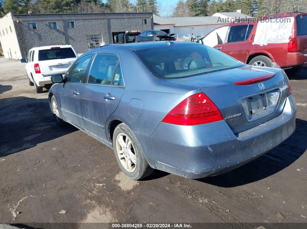 2007 Honda Accord 2.4 Ex Blue vin: 1HGCM56897A010575