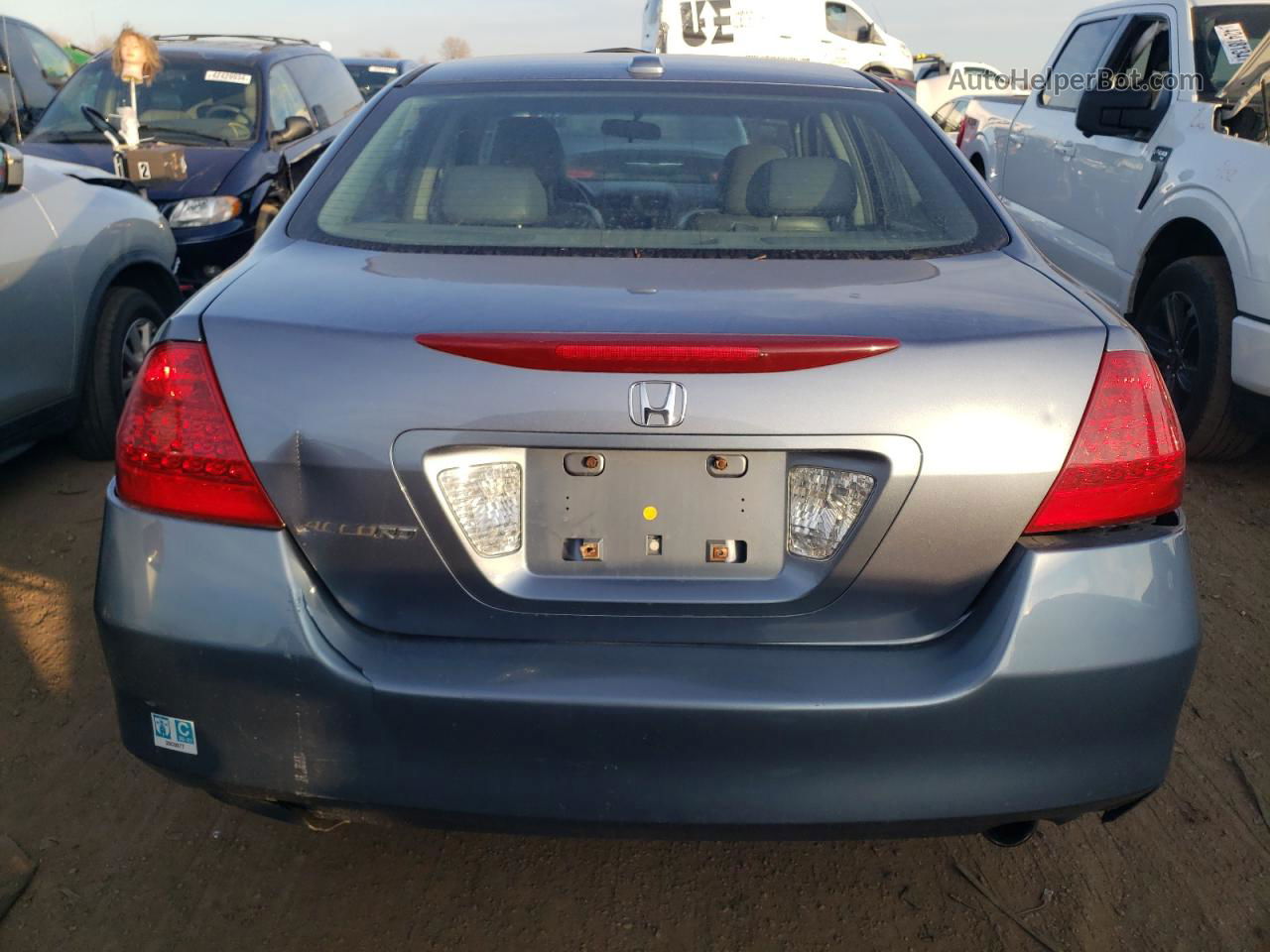 2007 Honda Accord Ex Синий vin: 1HGCM56897A126374