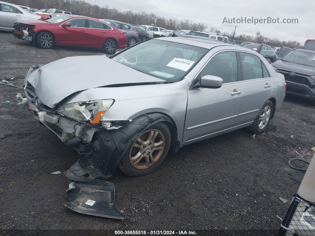 2007 Honda Accord 2.4 Ex Silver vin: 1HGCM56897A167653