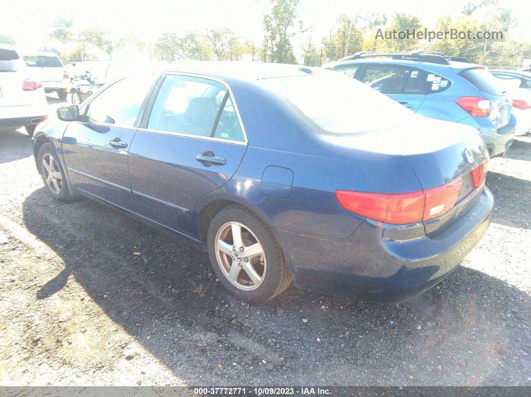 2005 Honda Accord Sdn Ex-l Blue vin: 1HGCM568X5A016124