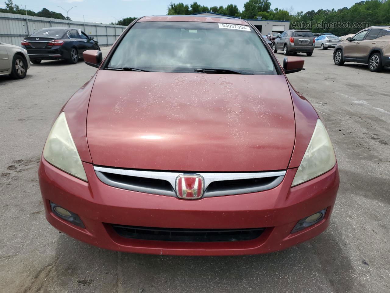 2007 Honda Accord Ex Burgundy vin: 1HGCM568X7A006146