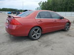 2007 Honda Accord Ex Burgundy vin: 1HGCM568X7A006146