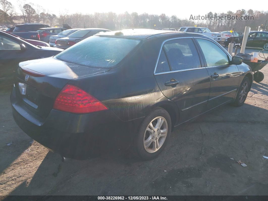 2007 Honda Accord Sdn Ex-l Black vin: 1HGCM568X7A028325