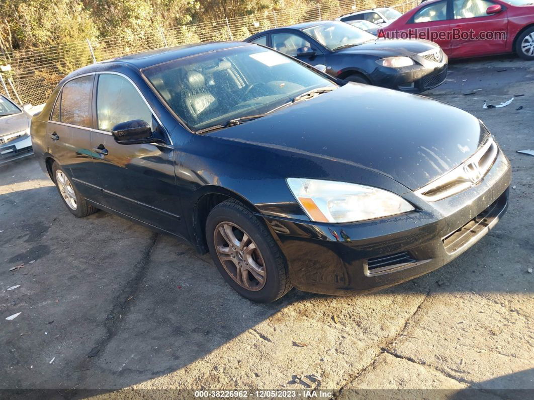 2007 Honda Accord Sdn Ex-l Black vin: 1HGCM568X7A028325