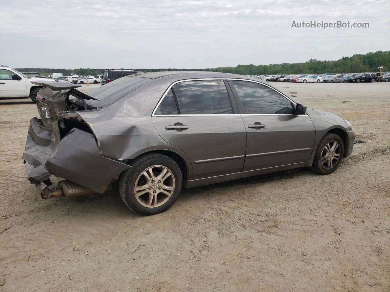 2007 Honda Accord Ex Gray vin: 1HGCM568X7A088847