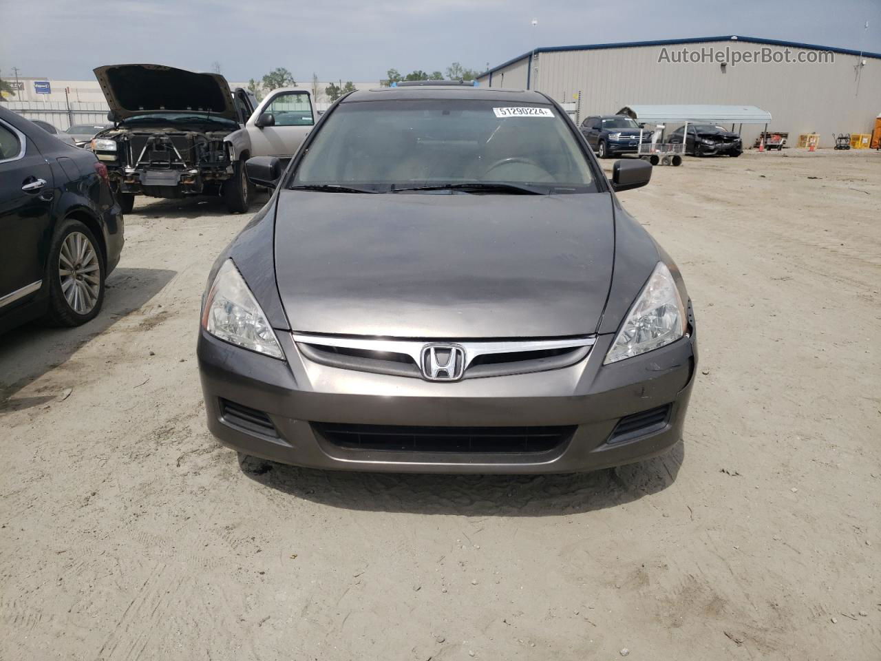 2007 Honda Accord Ex Gray vin: 1HGCM568X7A088847