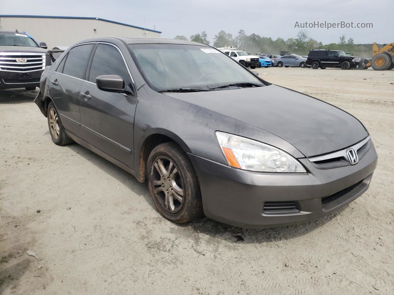 2007 Honda Accord Ex Gray vin: 1HGCM568X7A088847