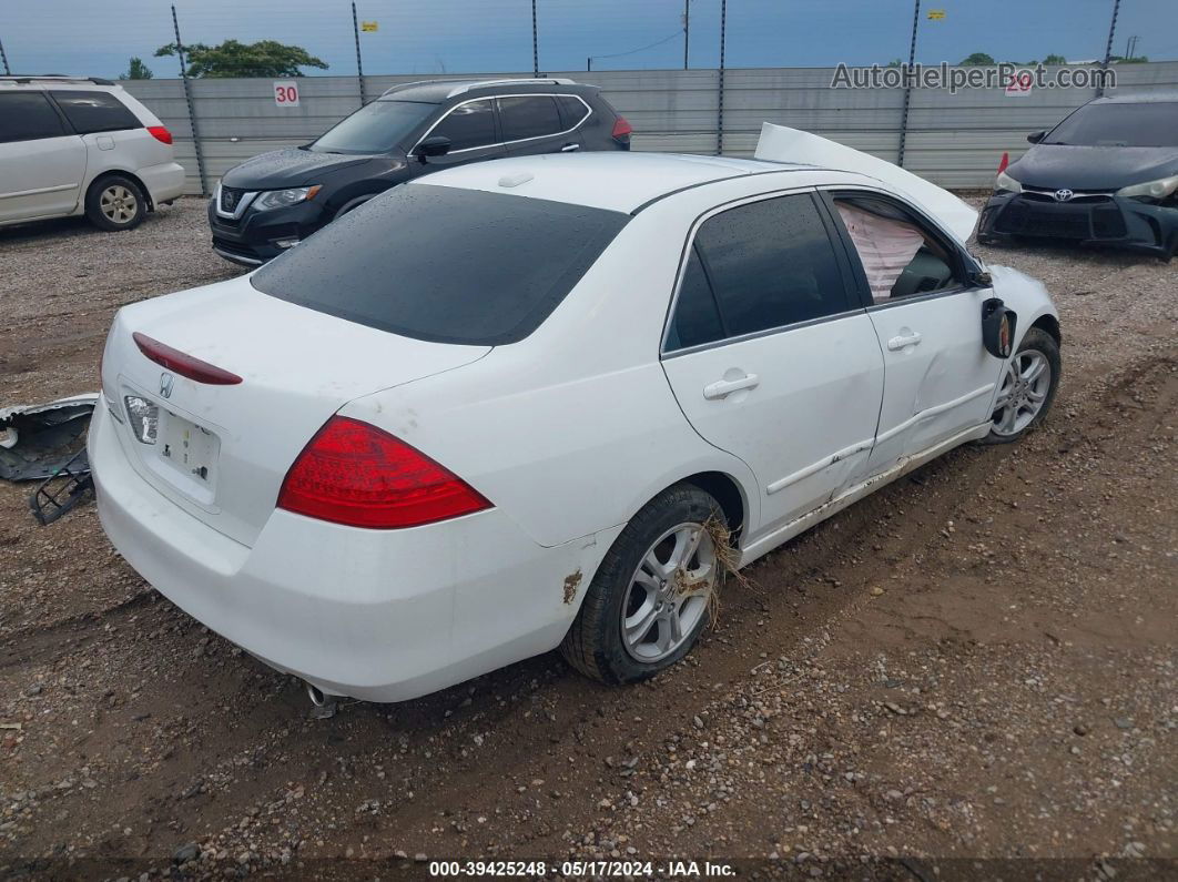 2007 Honda Accord 2.4 Ex Белый vin: 1HGCM568X7A118333