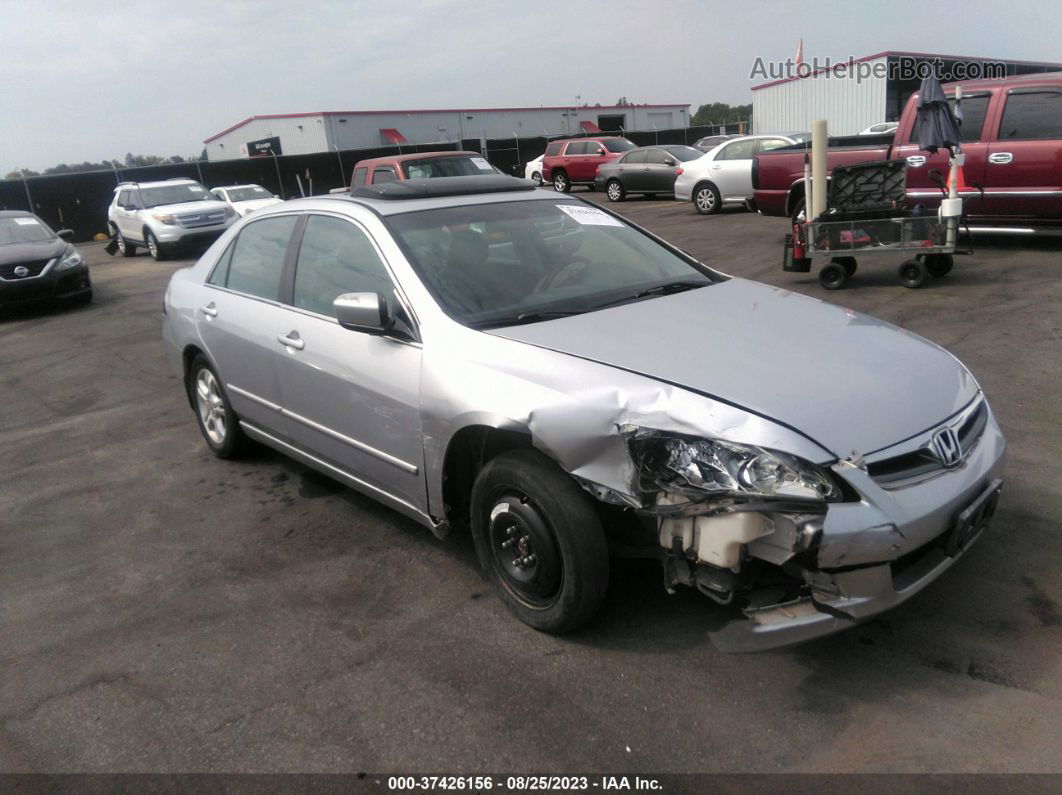 2007 Honda Accord 2.4 Ex Gray vin: 1HGCM568X7A121958