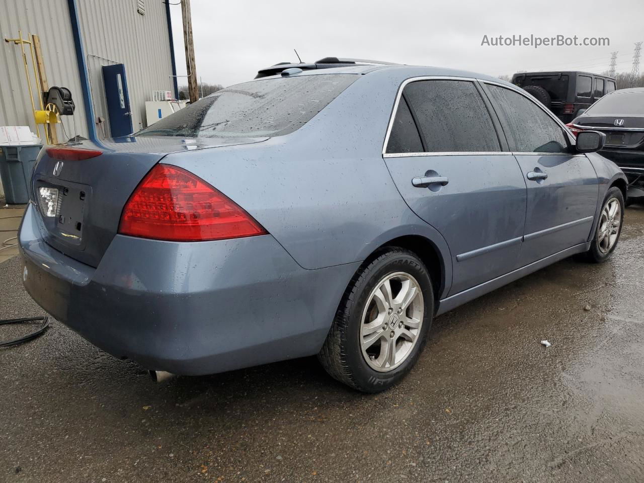 2007 Honda Accord Ex Blue vin: 1HGCM568X7A166821